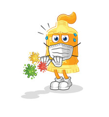 sunscreen refuse viruses cartoon. cartoon mascot vector