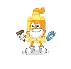 sunscreen shave facial hair vector. cartoon character