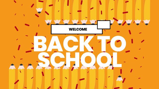 welcome back to school with school pencils (welcome back to school)