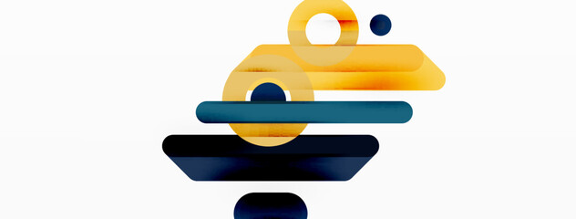 Creative geometric wallpaper. Minimal lines and circles background