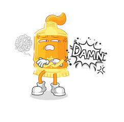 sunscreen very pissed off illustration. character vector