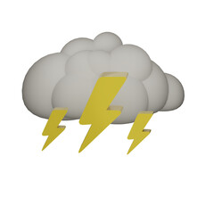 heavy storm weather 3d icon
