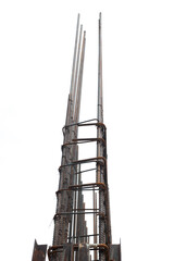 Steel structure isolated on white background.