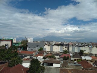 Obraz premium city ​​view with clear sky background