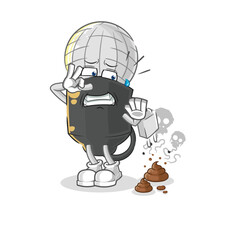 mic with stinky waste illustration. character vector