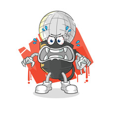 mic monster vector. cartoon character