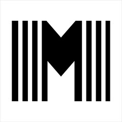 Letter M monogram logo vector creative design 