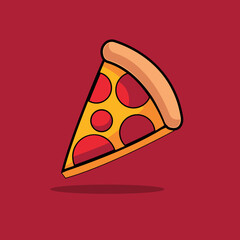 illustration vector graphic of pizza icon, pizza logo, symbol, restaurant logo, food banner icon, fast food icon