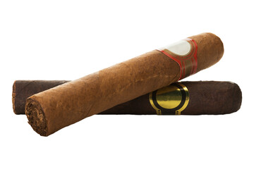 Luxury Cigars isolated on transparent background - obrazy, fototapety, plakaty