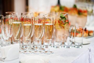 catering drinks on the table