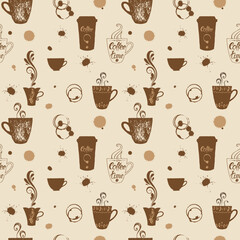 coffee seamless pattern