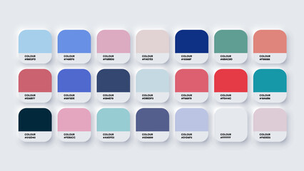 Pantone Pastel Colour Catalog Inspiration Samples in RGB