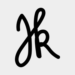 Letter JK simple logo vector creative design
