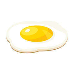 Burger sliced ingredient flat icon. Cartoon egg isolated vector illustration