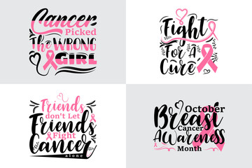 Breast Cancer Quotes Saying, Breast cancer quotes t shirt designs bundle, 100% vector best for print design like t-shirt, mug, frame and other
