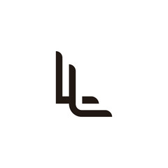 letter ll stripes line logo vector