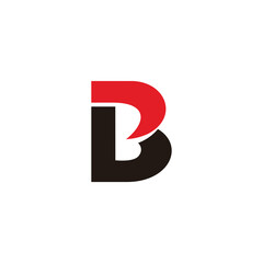 letter lb curves motion logo vector