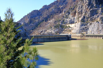 Green Canyon lake in Turkey. Mountain river. Mountain view on a sunny day