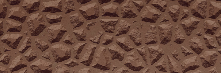 Abstract brown stone wall background