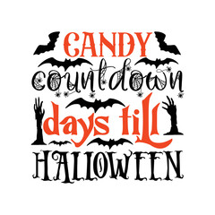 Candy countdown days till Halloween svg