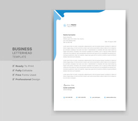 Creative letterhead format template, business style letterhead design template. Company letterhead template designs. Letterhead, flyer template.	
