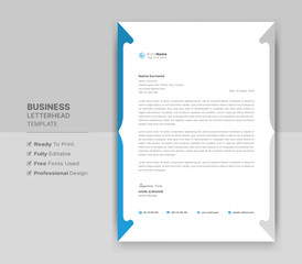 Creative letterhead format template, business style letterhead design template. Company letterhead template designs. Letterhead, flyer template.	