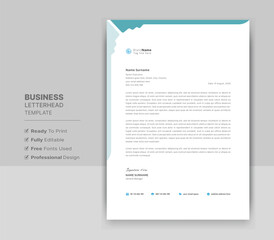 Creative letterhead format template, business style letterhead design template. Company letterhead template designs. Letterhead, flyer template.	