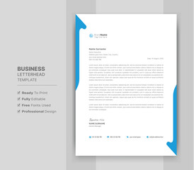 Obraz premium Creative letterhead format template, business style letterhead design template. Company letterhead template designs. Letterhead, flyer template. 