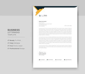 Creative letterhead format template, business style letterhead design template. Company letterhead template designs. Letterhead, flyer template.	