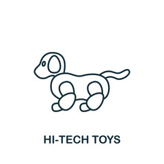 Hi-Tech Toys icon. Monochrome simple line Future Technology icon for templates, web design and infographics