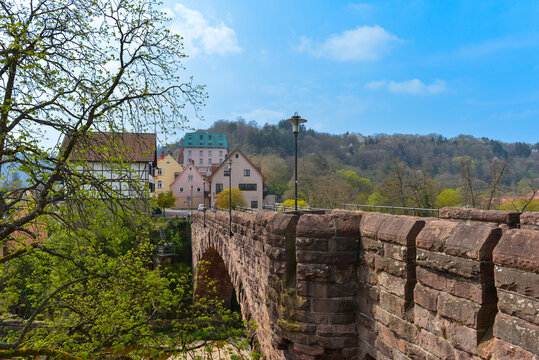 Bogenbr&uuml;cke &uuml;ber der Nagold in Pforzheim-Dillwei&szlig;enstein (Baden-W&uuml;rttemberg)