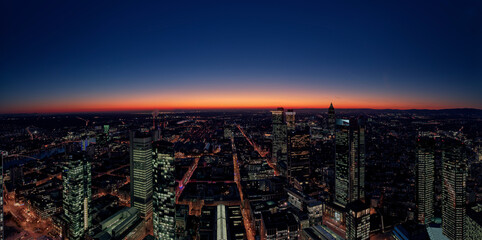 Outstanding view of the Frankfurt skyline