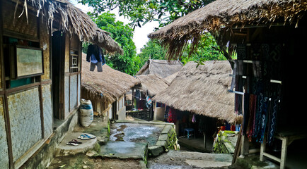 Fototapeta na wymiar The life of the traditional community of Sade Village. West Nusa Tenggara