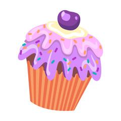 Biscuit isolated vector illustration. Confectionery and sweet shop. Sweets and cakes flat icon