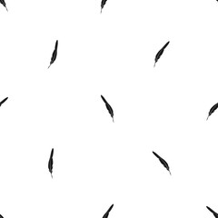 Seamless ethnic geometric pattern with feathers of wild birds on white background. Indian ornament. Decorative boho wallpaper. ornament for print on fabric or paper.