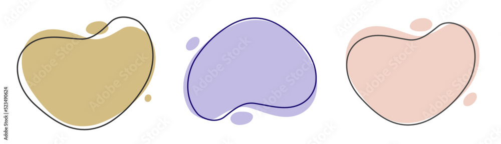 Fototapete fluid liquid background backdrop vector, abstract wavy fun box shapes design banner element pastel s