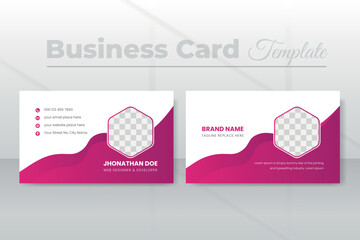 Creative Modern Corporate Business Card Design Template or visiting card