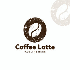grunge coffee logo template