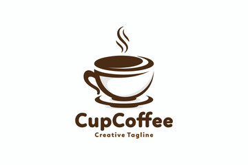 Abstract cup vector logo template