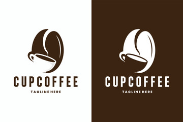 coffee logo with cup shape