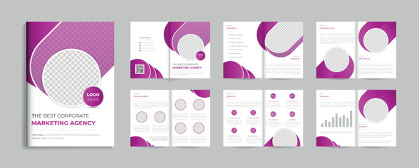 Modern professional corporate business catalogue brochure template or annual report design