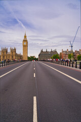 Fototapeta na wymiar panoramic view of london with big ben.
