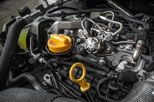 gasoline engine in a passenger car