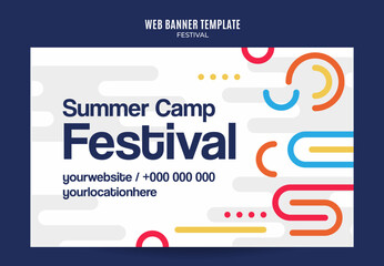 Festival Web Banner for Social Media Poster, banner, space area and background