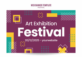 Festival Web Banner for Social Media Poster, banner, space area and background