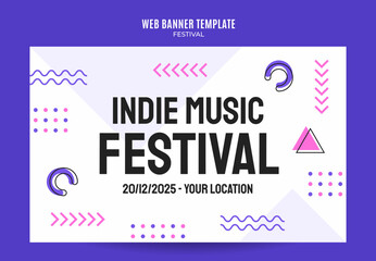 Festival Web Banner for Social Media Poster, banner, space area and background