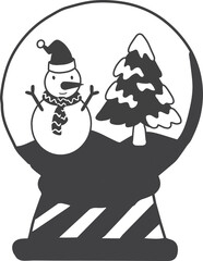 Christmas illustration on transparent background