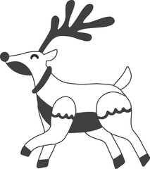 Christmas illustration on transparent background