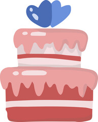 love and valentine illustration on transparent background