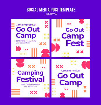 Festival Web Banner for Social Media Square Poster, banner, space area and background